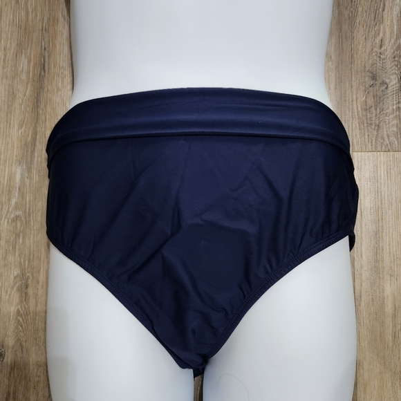 Tara Grinna Tankini with custom made cover 44D Halter Top Size 18 Bottoms Navy - Picture 5 of 13